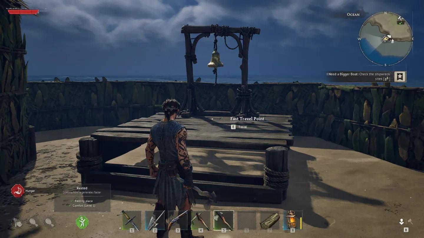 Fast travel bell placement