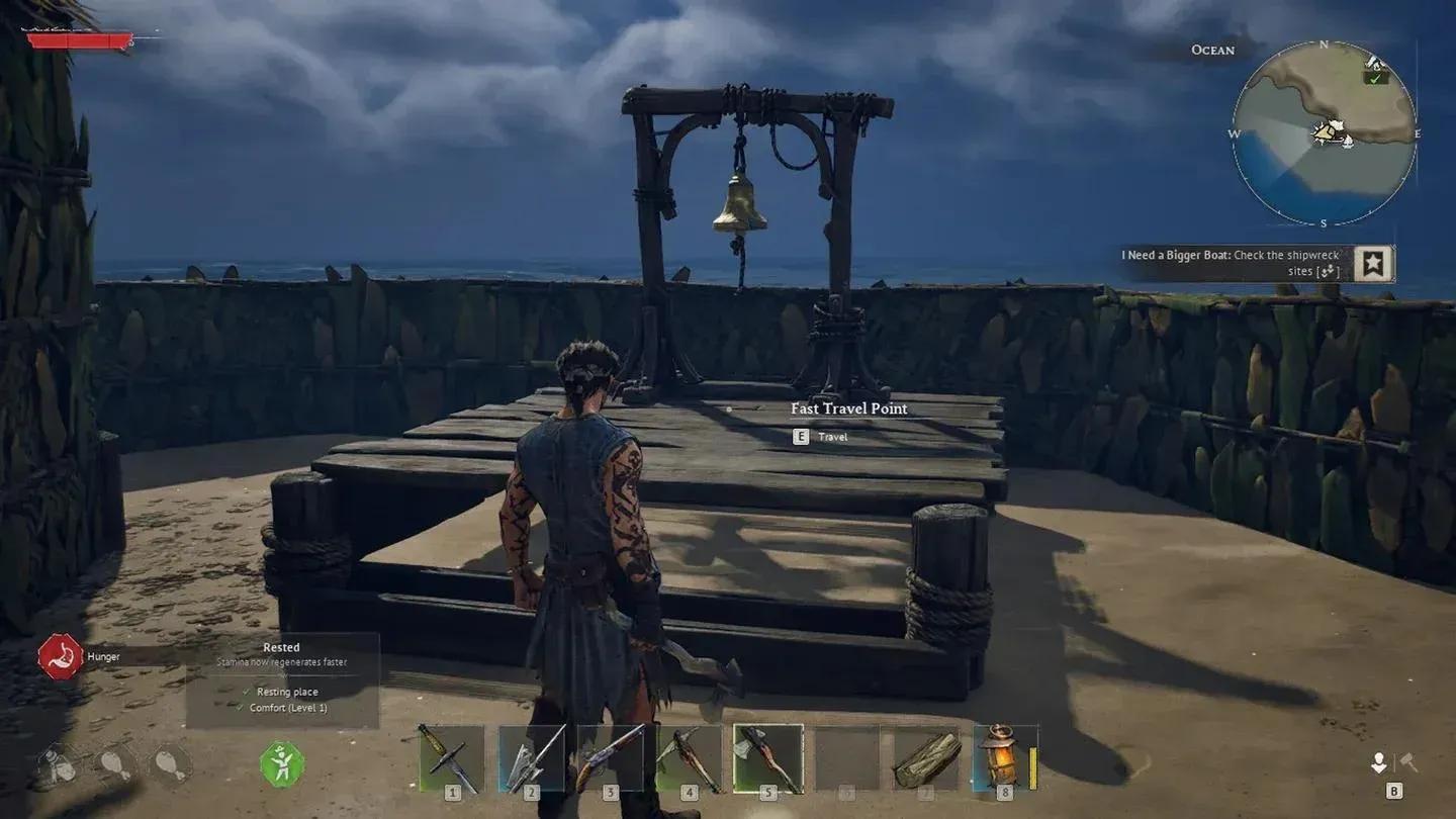 Fast travel in map selection