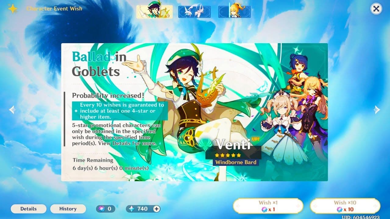 Códigos del Livestream de Genshin Impact 6.5: Lista completa image