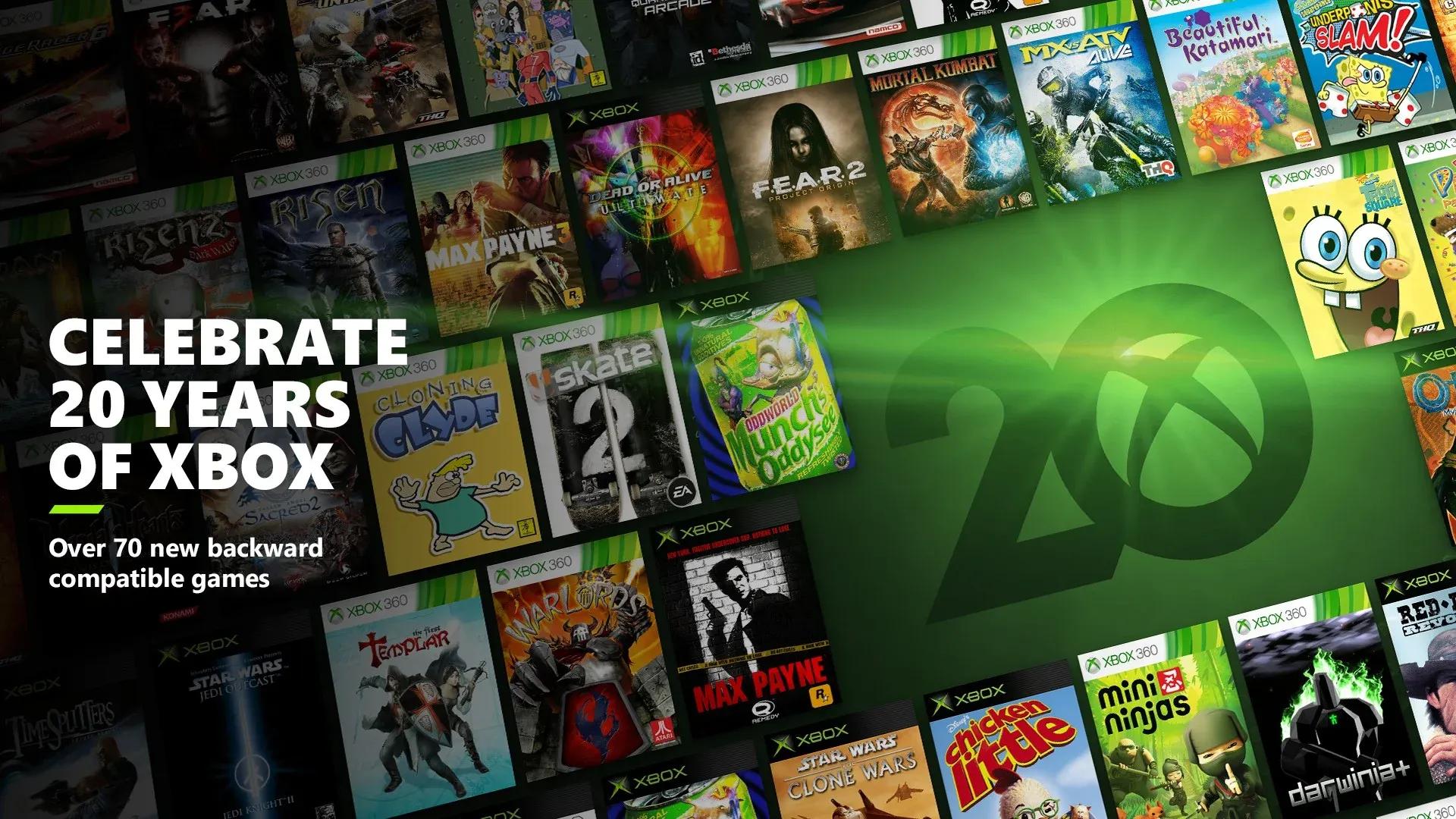Celebrate 20 years of Xbox with over 70 new Backward Compatible Games - XBOX Wire