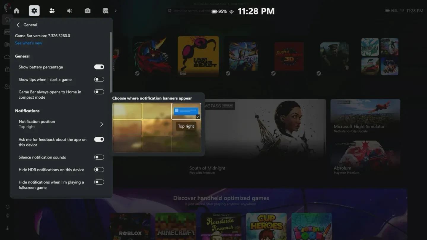Xbox App 更新日志视图