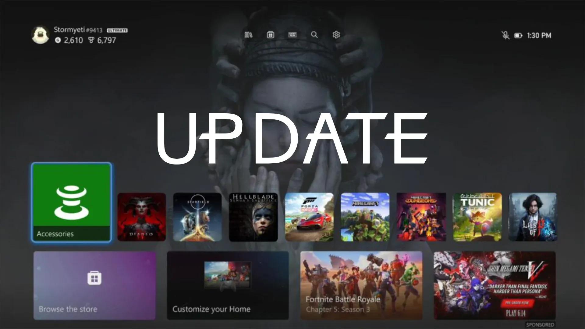 Xbox Hints at a Big Console Update Coming Next Week image