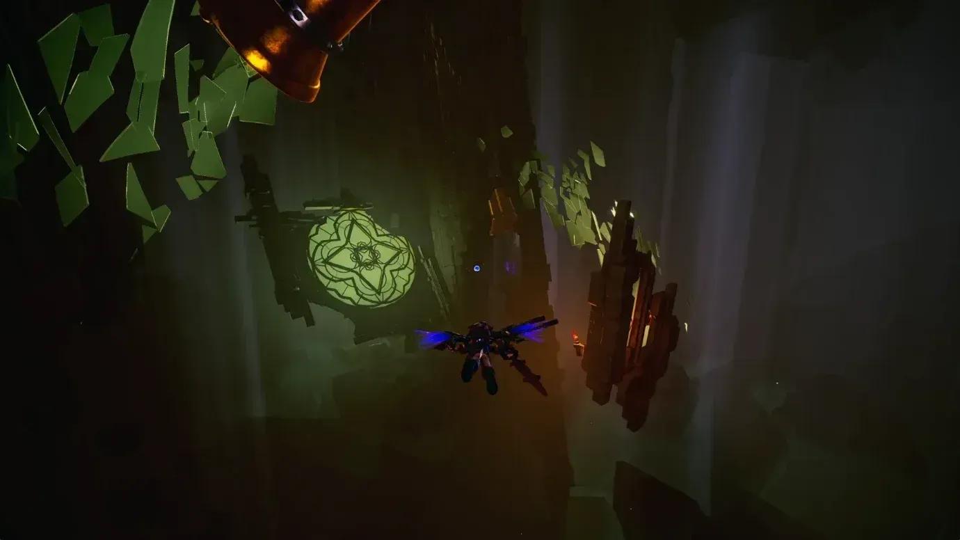 Zirian, Duskfade में एक प्लेटफॉर्मिंग चैलेंज को पार कर रहा है